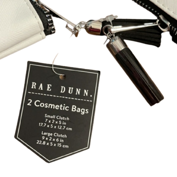 Rae Dunn 2 Piece Zipper Bag / Clutch Set - Picture 2 of 3